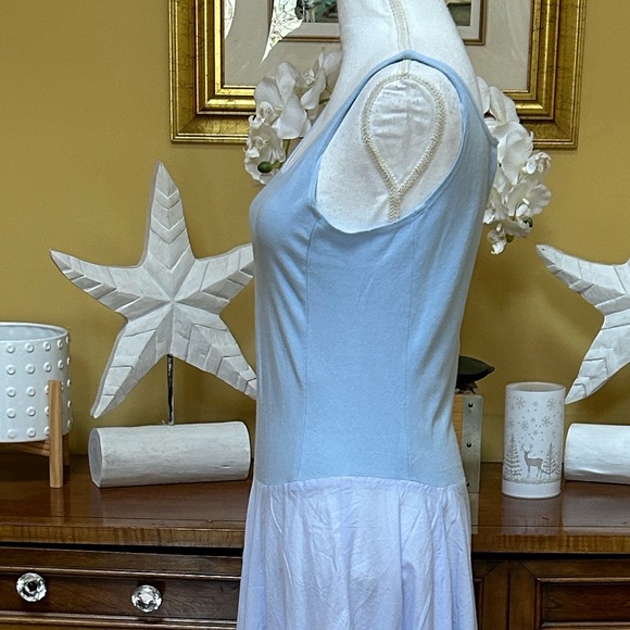 Eileen Fisher Lilac Periwinkle A line Scoop Neck Sleeveless Maxi Slip Dress USA - Picture 7 of 14